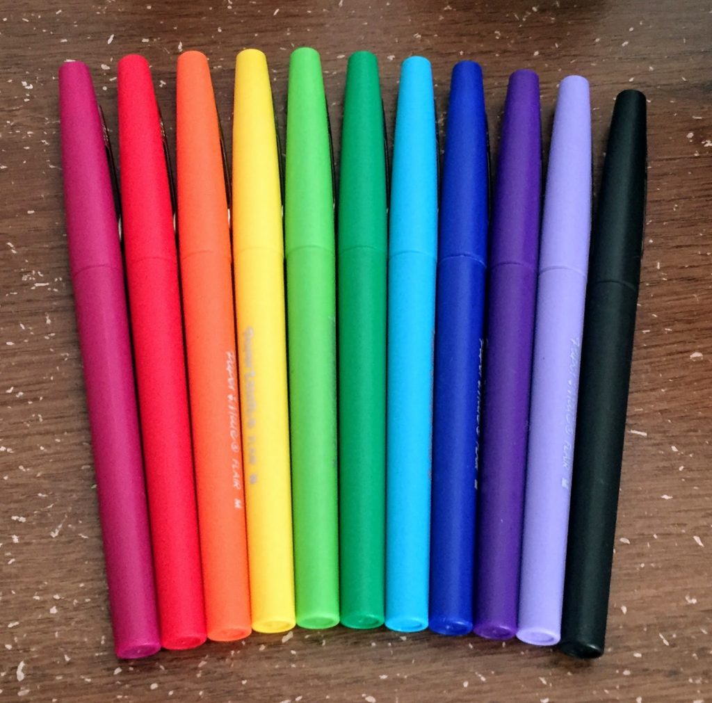 Bullet Journaling Workspace Pens