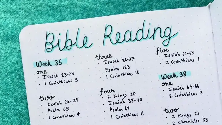 How to Read the Bible in a Year with a Bullet Journal